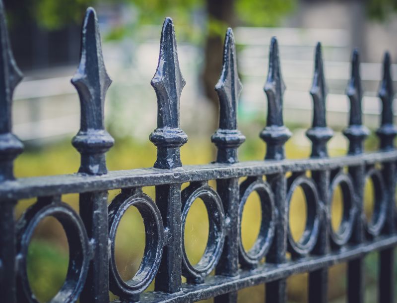 Custom Iron Railing with Ornamental Details