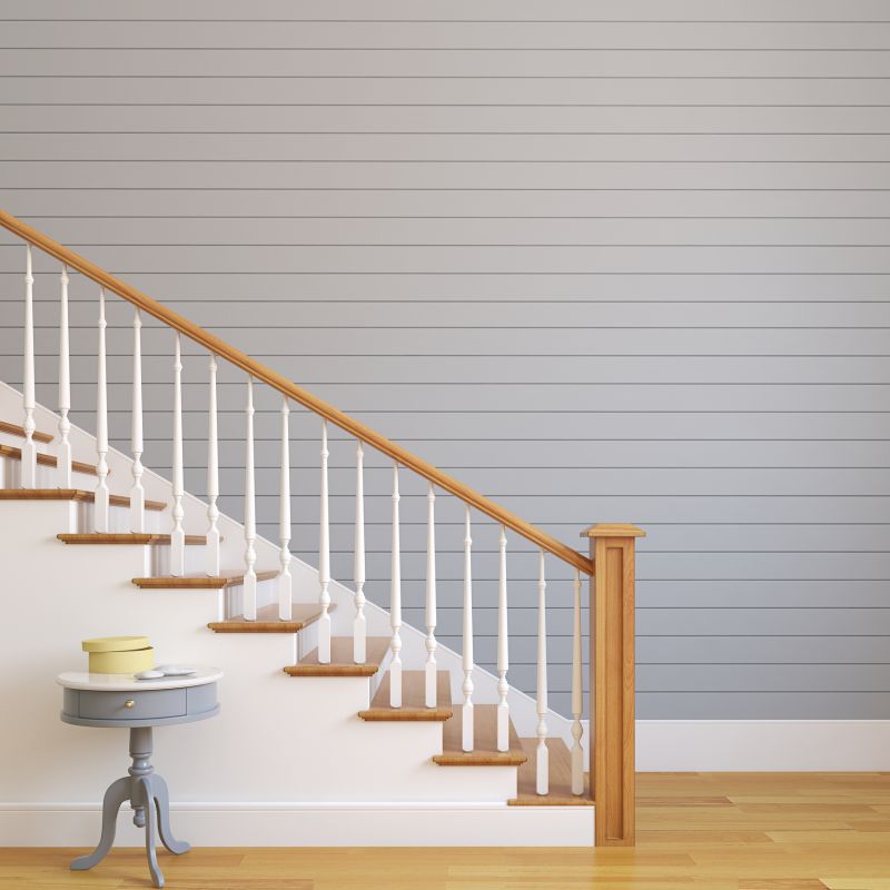 Wood Stairs with Balusters